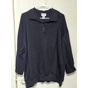Women's Vicki Wayne's Sweatshirt‎ Size 3X Black